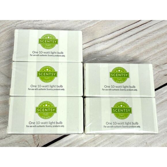 Scentsy Other - 5! Scentsy 10 Watt Light Bulbs Replacements Lot NIB New